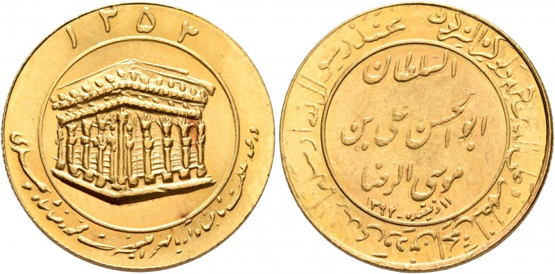 IRAN, Pahlavis. Muhammad Reza Shah, AH 1360-1398 / AD 1941-1979. Medal (Gold, 20...