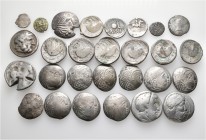 A lot containing 28 silver coins. All: Eastern Celts. Fine to very fine. LOT SOLD AS IS, NO RETURNS. 28 coins in lot.