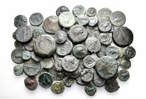 A lot containing 73 bronze coins. All: Magna Graecia. Fine to very fine. LOT SOLD AS IS, NO RETURNS. 73 coins in lot.


From a Swiss collection, fo...
