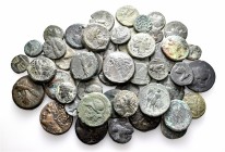 A lot containing 48 bronze coins. All: Magna Graecia. Fine to very fine. LOT SOLD AS IS, NO RETURNS. 48 coins in lot.


From a Swiss collection, fo...