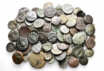 A lot containing 96 bronze coins. All: Celtic (6) and Greek (90). Fine to very fine. LOT SOLD AS IS, NO RETURNS. 96 coins in lot.


From the collec...