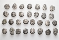 A lot containing 30 silver coins. All: Persian Sigloi. About very fine to good very fine. LOT SOLD AS IS, NO RETURNS. 30 coins in lot.