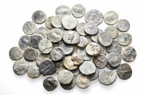 A lot containing 57 bronze coins. All: Classical Armenian. Fine to very fine. LOT SOLD AS IS, NO RETURNS. 57 coins in lot.