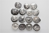 A lot containing 15 silver coins. All: Himyar. About very fine to about extremely fine. LOT SOLD AS IS, NO RETURNS. 15 coins in lot.