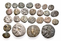A lot containing 3 silver and 23 bronze coins. All: Kings of Elymais. Fine to good very fine. LOT SOLD AS IS, NO RETURNS. 26 coins in lot.