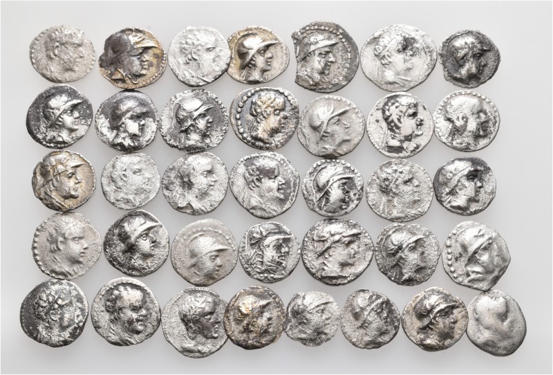 A lot containing 36 silver coins. All: Baktrian Obols. Fine to very fine. LOT SO...