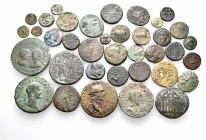 A lot containing 37 bronze coins. Includes: Greek and Roman Provincial. Fine to about very fine. LOT SOLD AS IS, NO RETURNS. 37 coins in lot.


Fro...