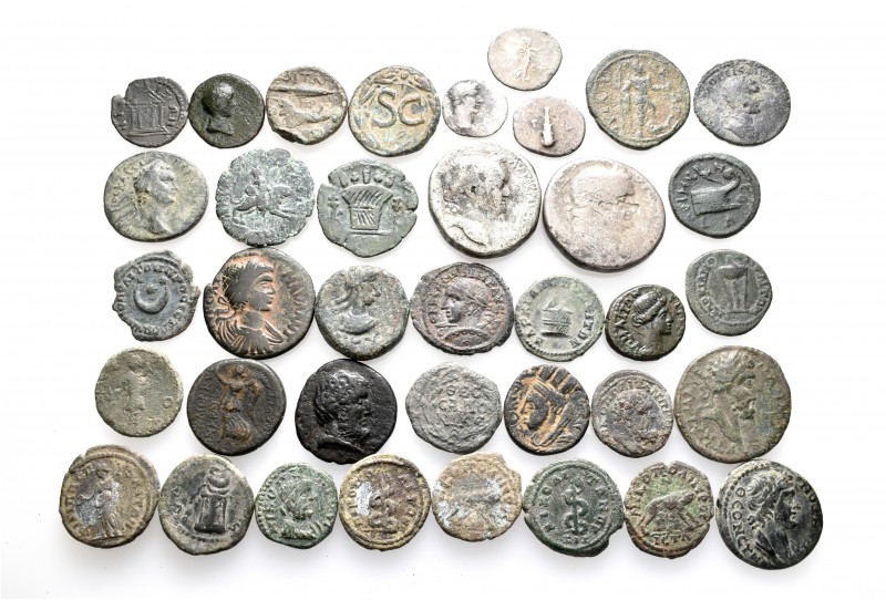 A lot containing 5 silver and 32 bronze coins. All: Roman Provincial. Fine to ab...