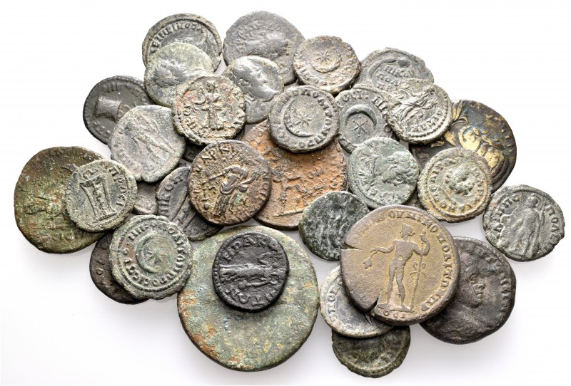 A lot containing 34 bronze coins. All: Roman Provincial. Fine to about very fine...