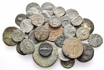 A lot containing 34 bronze coins. All: Roman Provincial. Fine to about very fine. LOT SOLD AS IS, NO RETURNS. 34 coins in lot.


From the old stock...