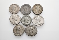 A lot containing 8 silver coins. All: Roman Provincial. Fine to very fine. LOT SOLD AS IS, NO RETURNS. 8 coins in lot.