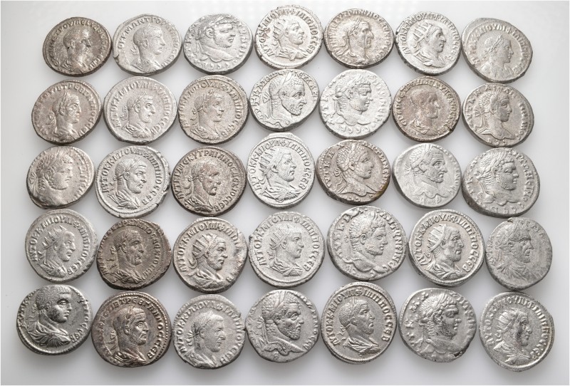 A lot containing 35 silver coins. All: Roman Provincial. About very fine to good...