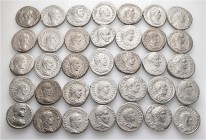 A lot containing 35 silver coins. All: Roman Provincial. About very fine to good very fine. LOT SOLD AS IS, NO RETURNS. 35 coins in lot.