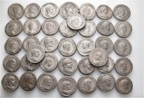 A lot containing 38 silver coins. All: Roman Provincial. About very fine to good very fine. LOT SOLD AS IS, NO RETURNS. 38 coins in lot.