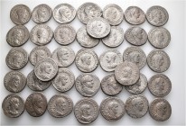 A lot containing 38 silver coins. All: Roman Provincial. About very fine to good very fine. LOT SOLD AS IS, NO RETURNS. 38 coins in lot.