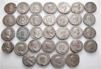 A lot containing 32 silver coins. All: Roman Provincial. About very fine to good very fine. LOT SOLD AS IS, NO RETURNS. 32 coins in lot.