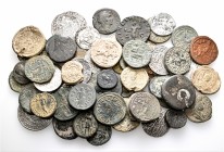 A lot containing 13 silver, 38 bronze coins and 6 lead seals. Includes: Roman Provincial, Roman Imperial, Byzantine, Islamic and modern. Fine to very ...