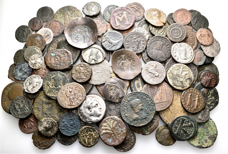 A lot containing 13 silver and 80 bronze coins. Includes: Greek, Oriental Greek,...