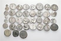 A lot containing 2 silver and 35 bronze coins. Includes: Roman Provincial, Roman Imperial, early Medieval and Islamic. Fine to about very fine. LOT SO...