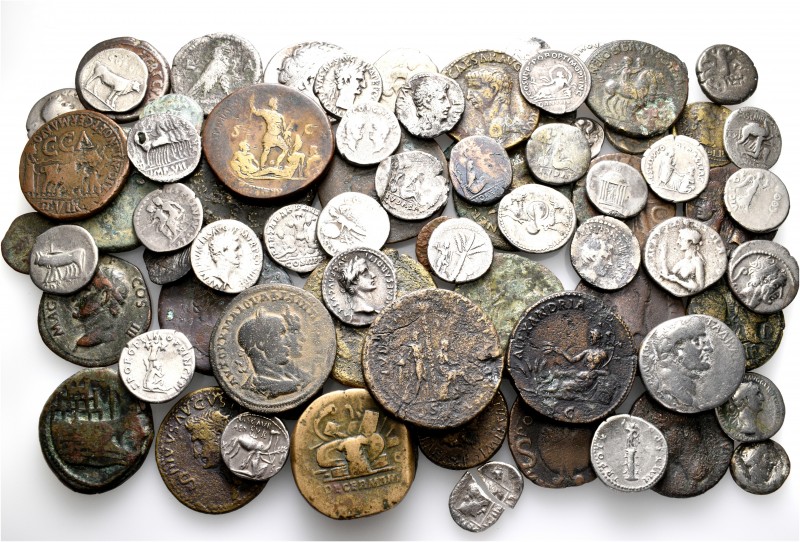 A lot containing 43 silver and 36 bronze coins. Includes: Celtic, Greek, Roman P...