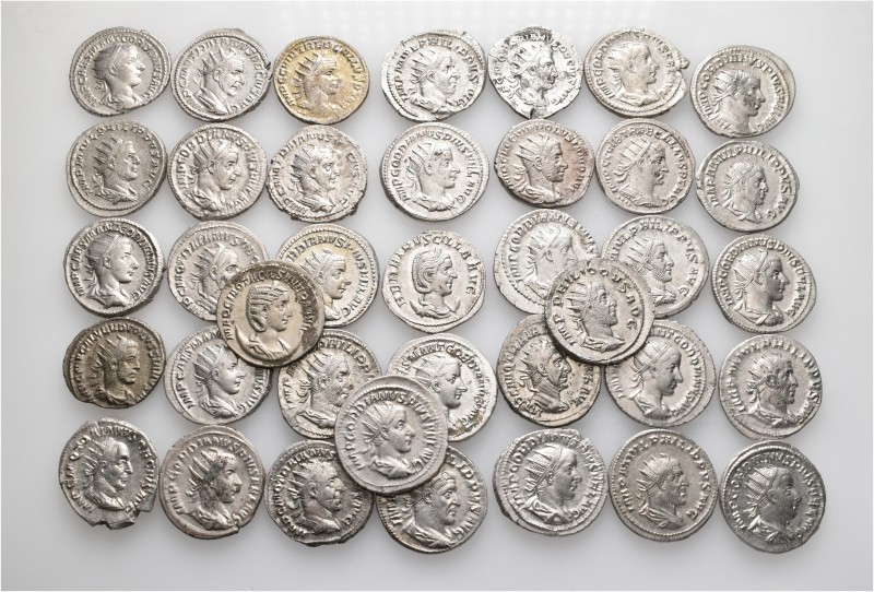 A lot containing 38 silver coins. All: Roman Imperial. About very fine to about ...