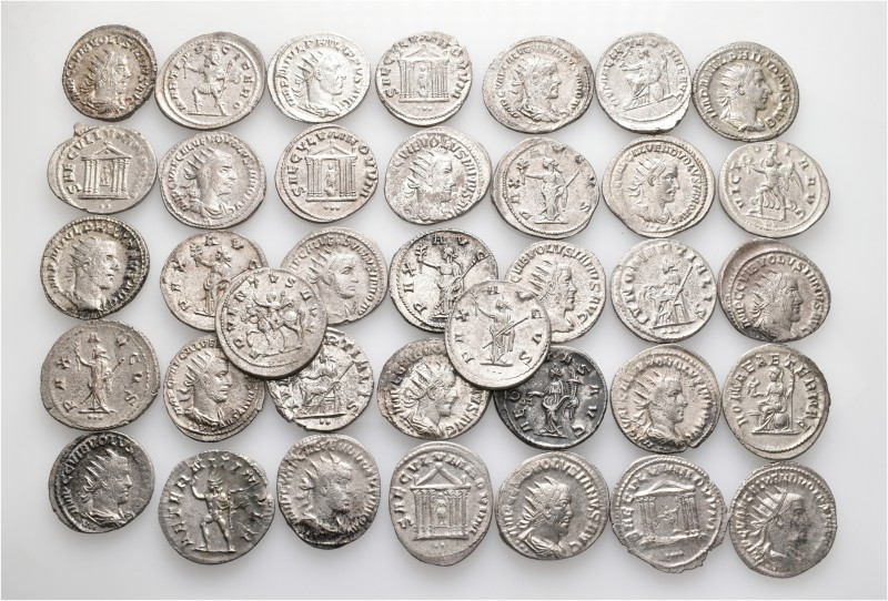 A lot containing 37 silver coins. All: Roman Imperial. About very fine to good v...