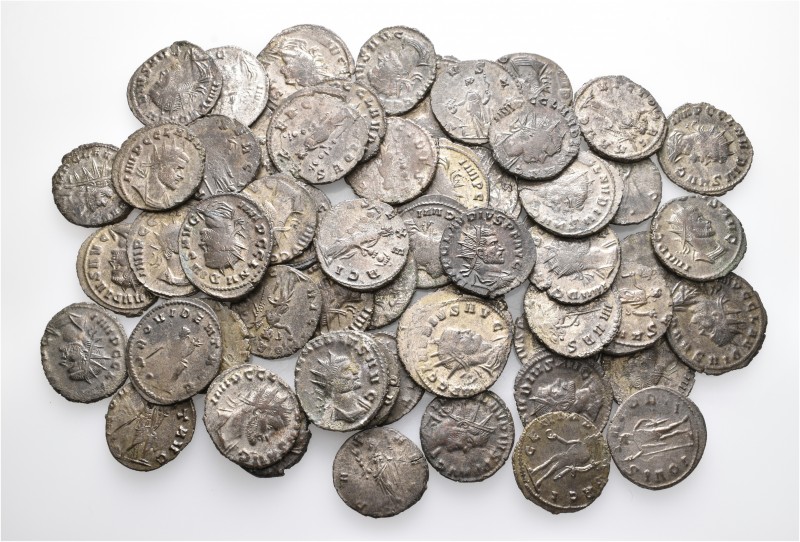 A lot containing 57 bronze coins. All: Claudius II. About very fine to good very...