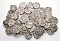 A lot containing 55 bronze coins. All: Aurelian. About very fine to good very fine. LOT SOLD AS IS, NO RETURNS. 55 coins in lot.


From the old sto...