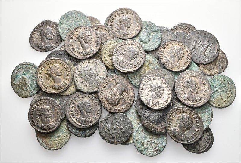 A lot containing 50 bronze coins. All: Aurelian. About very fine to good very fi...