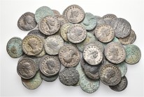 A lot containing 50 bronze coins. All: Aurelian. About very fine to good very fine. LOT SOLD AS IS, NO RETURNS. 50 coins in lot.


From the old sto...