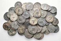 A lot containing 64 bronze coins. All: Aurelian and Severina. About very fine to good very fine. LOT SOLD AS IS, NO RETURNS. 64 coins in lot.


Fro...