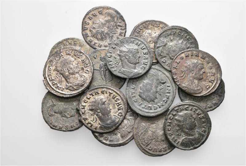 A lot containing 16 bronze coins. Includes: Tacitus and Florian. About very fine...