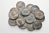 A lot containing 16 bronze coins. Includes: Tacitus and Florian. About very fine to good very fine. LOT SOLD AS IS, NO RETURNS. 16 coins in lot.


...