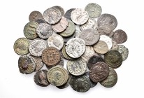 A lot containing 47 bronze coins. Includes: Roman Imperial. About very fine to good very fine. LOT SOLD AS IS, NO RETURNS. 47 coins in lot.


From ...