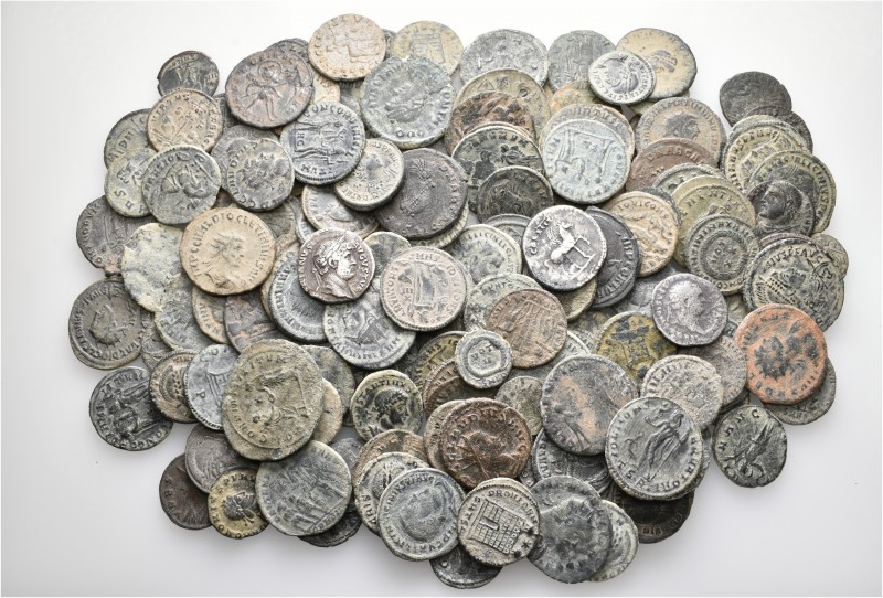 A lot containing 3 silver and 141 bronze coins. All: Roman Imperial. Fine to ver...