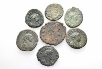 A lot containing 7 bronze coins. Includes: Carausius and Allectus. About very fine to very fine. LOT SOLD AS IS, NO RETURNS. 7 coins in lot.


From...