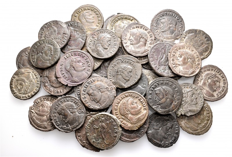 A lot containing 41 bronze coins. All: First Tetrarchy Folles. Very fine to extr...