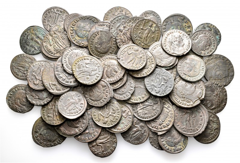 A lot containing 62 bronze coins. All: Licinius I. About very fine to good very ...