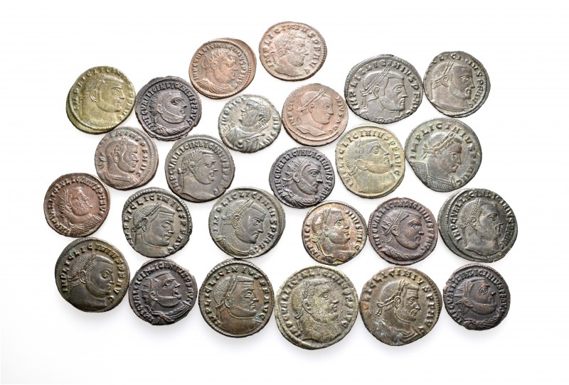 A lot containing 25 bronze coins. All: Licinius I. About very fine to good very ...