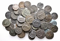 A lot containing 49 bronze coins. All: Urbs Roma. About very fine to very fine. LOT SOLD AS IS, NO RETURNS. 49 coins in lot.


From the old stock o...