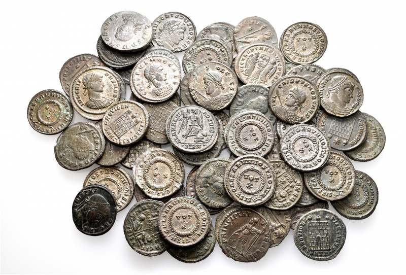 A lot containing 58 bronze coins. All: Crispus. Very fine to extremely fine. LOT...