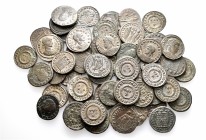 A lot containing 58 bronze coins. All: Crispus. Very fine to extremely fine. LOT SOLD AS IS, NO RETURNS. 58 coins in lot.


From the old stock of a...