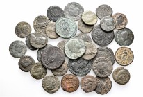 A lot containing 36 bronze coins. Includes: Helena, Theodora and Delmatius. Fine to very fine. LOT SOLD AS IS, NO RETURNS. 36 coins in lot.


From ...