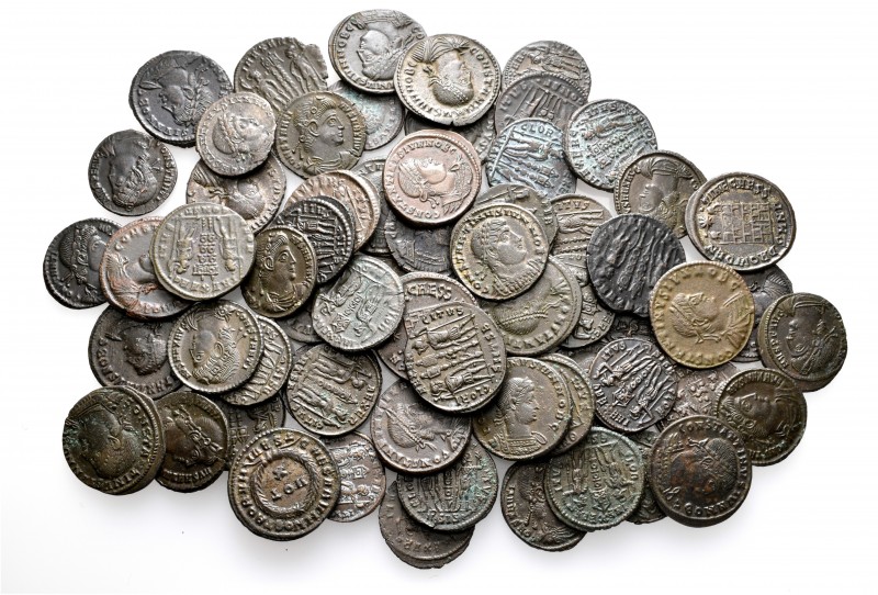 A lot containing 64 bronze coins. All: Constantine II. Very fine to extremely fi...