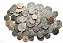 A lot containing 64 bronze coins. All: Constantius II. About very fine to very fine. LOT SOLD AS IS, NO RETURNS. 64 coins in lot.


From the old st...