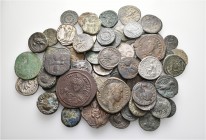A lot containing 5 silver and 61 bronze coins. Includes: Roman Provincial, Roman Imperial and Byzantine. Fine to very fine. LOT SOLD AS IS, NO RETURNS...