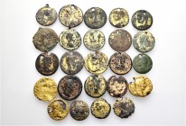 A lot containing 24 plated gold coins. All: Aurum Barbarorum. About fine to about very fine. LOT SOLD AS IS, NO RETURNS. 24 coins in lot.