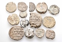 A lot containing 14 lead seals. All: Byzantine. Fine to about very fine. LOT SOLD AS IS, NO RETURNS. 14 seals in lot.