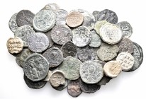 A lot containing 44 bronze coins and 7 lead seals. Includes: Byzantine and Islamic. Fine to about very fine. LOT SOLD AS IS, NO RETURNS. 51 coins in l...