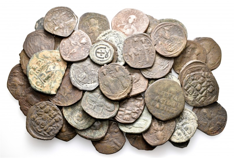 A lot containing 51 bronze coins. All: Byzantine. Fine to very fine. LOT SOLD AS...